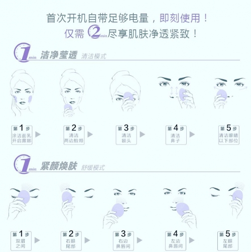 时尚、可定制的面部刷           ★LUNA mini★